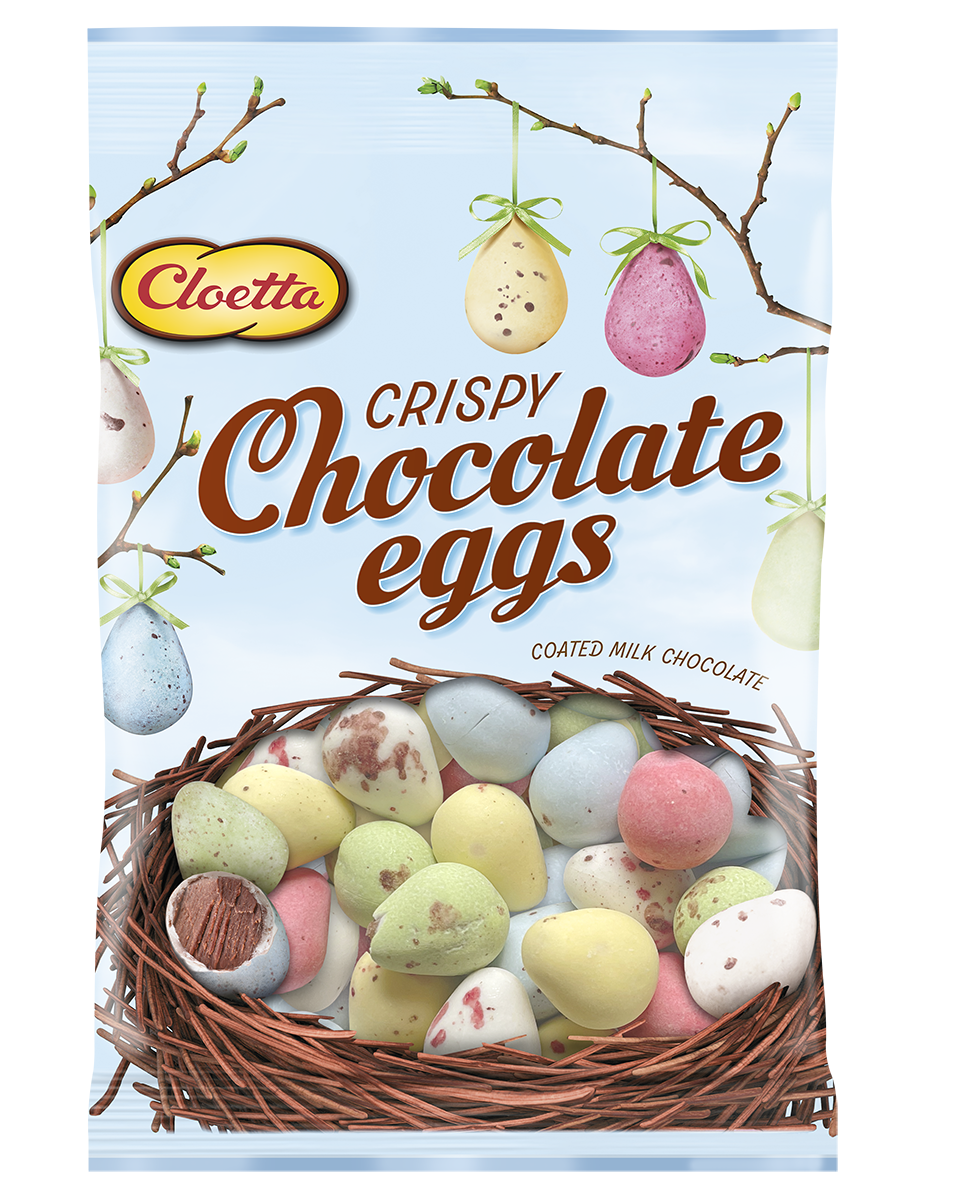 Cloetta Crispy Chocolate eggs 24x110g