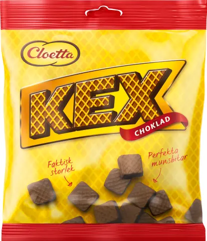 Kexchoklad minirutor i påse