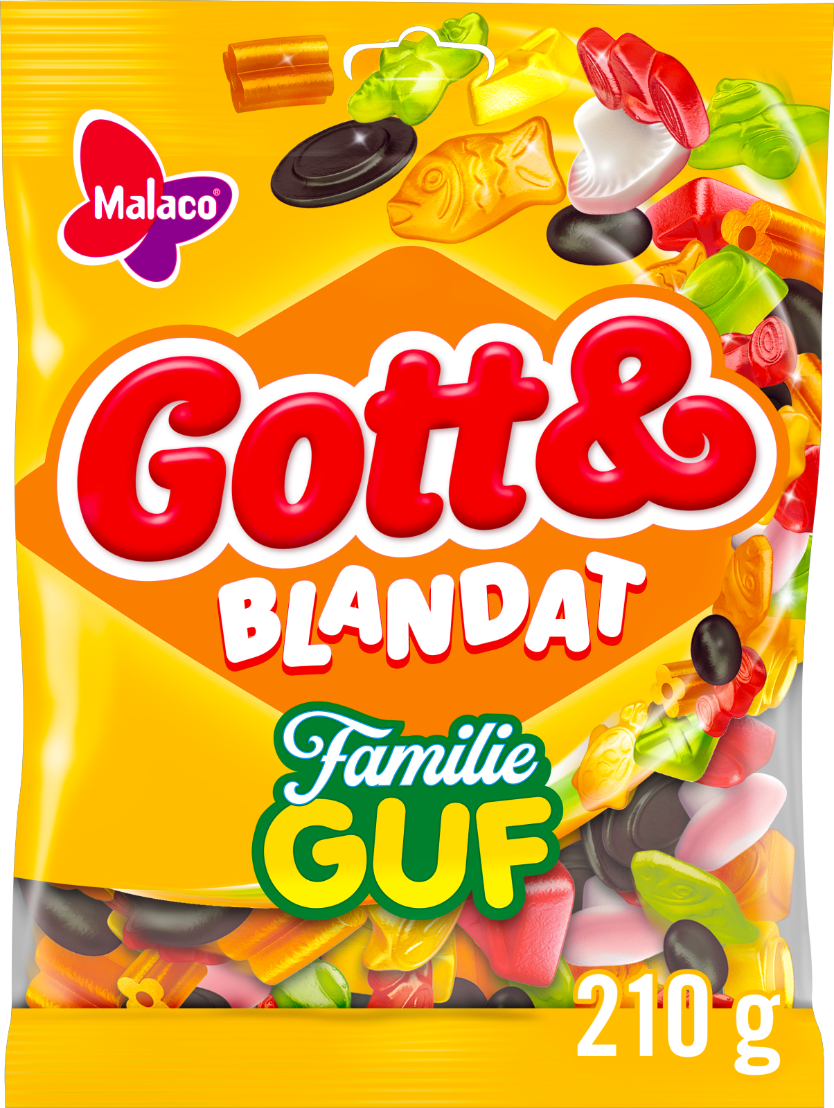 Malaco Gott & Blandat Familje Guf 27x210g
