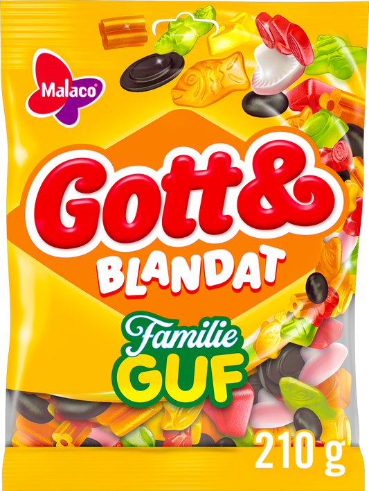 Malaco Gott & Blandat Familje Guf 27x210g