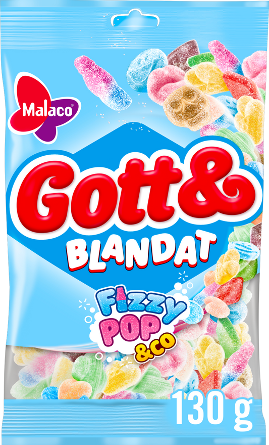 Malaco Gott & Blandat Fizzypop & Co 36x130g