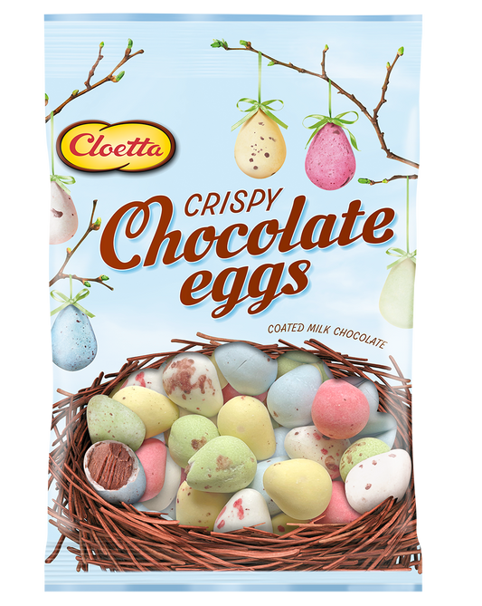 Cloetta Crispy Chocolate eggs 24x110g